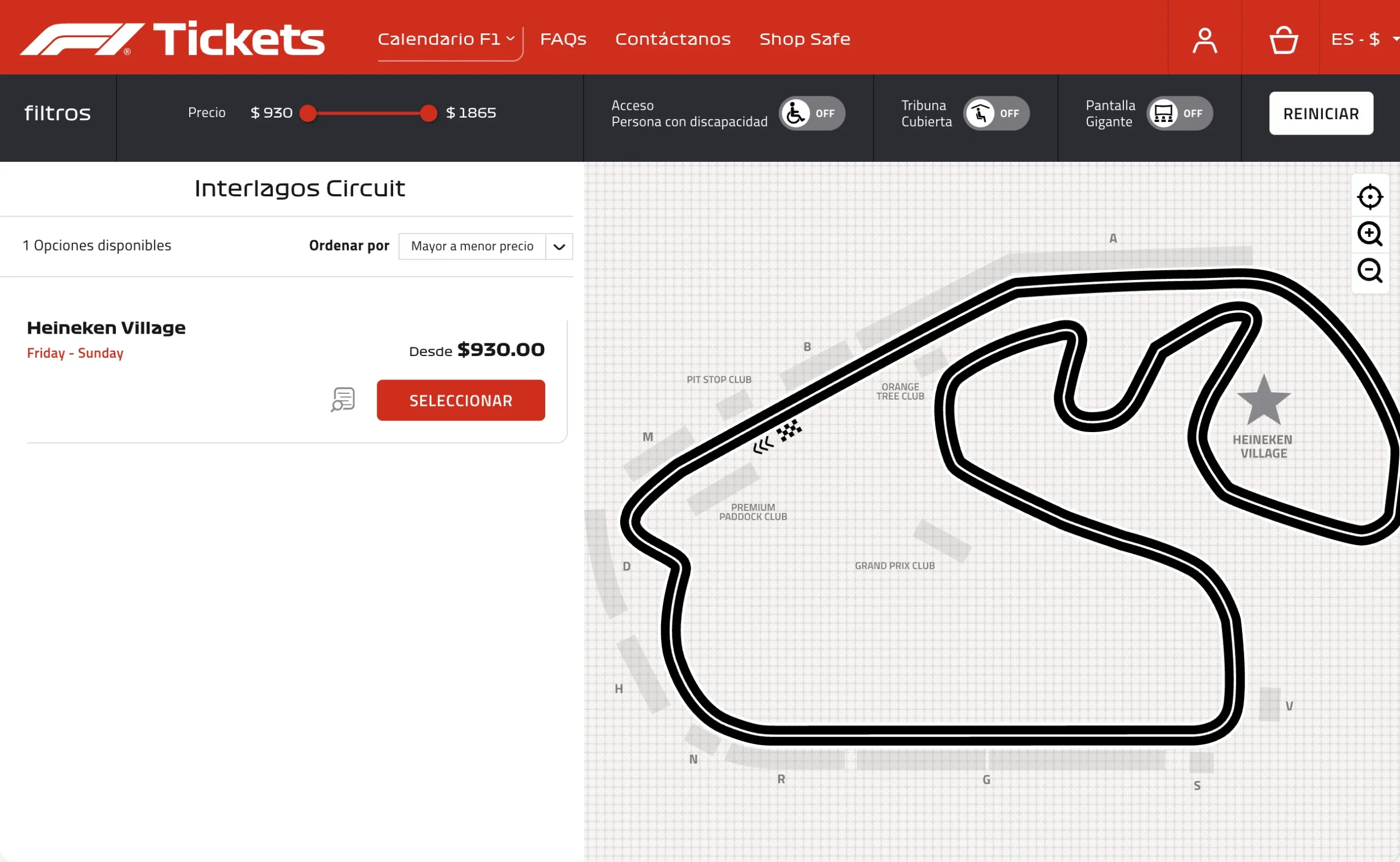 Entradas Interlagos F1 - Panamericana Viajes paquete GP Brasil