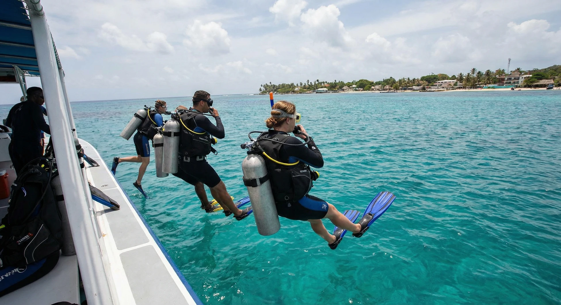 Primera inmersión de buceo en aguas cristalinas de San Andrés