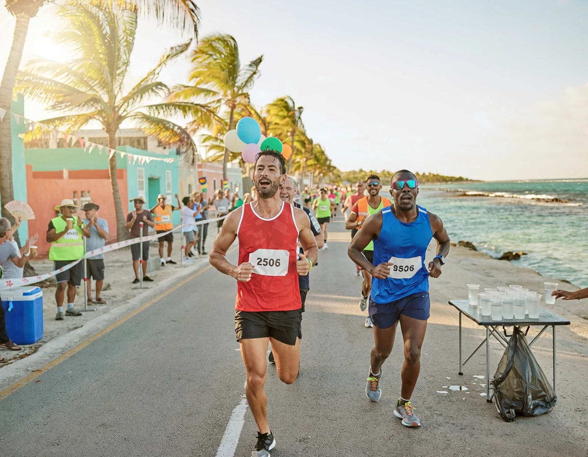 Corredores en la Maratón de San Andrés